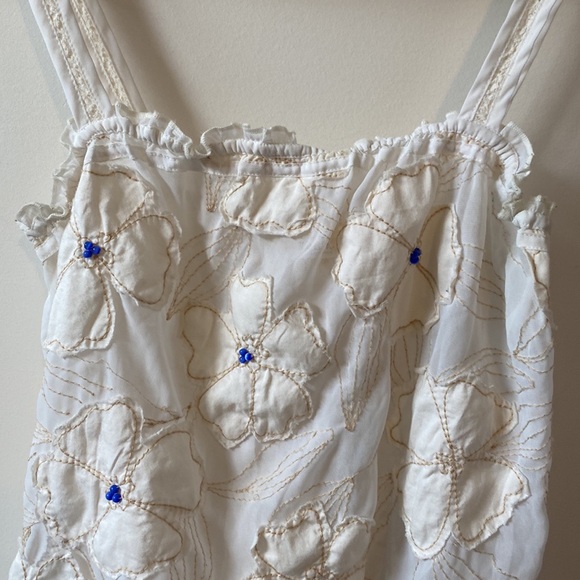 Hollister sheer Embroidered Appliqué Top - Picture 3 of 10